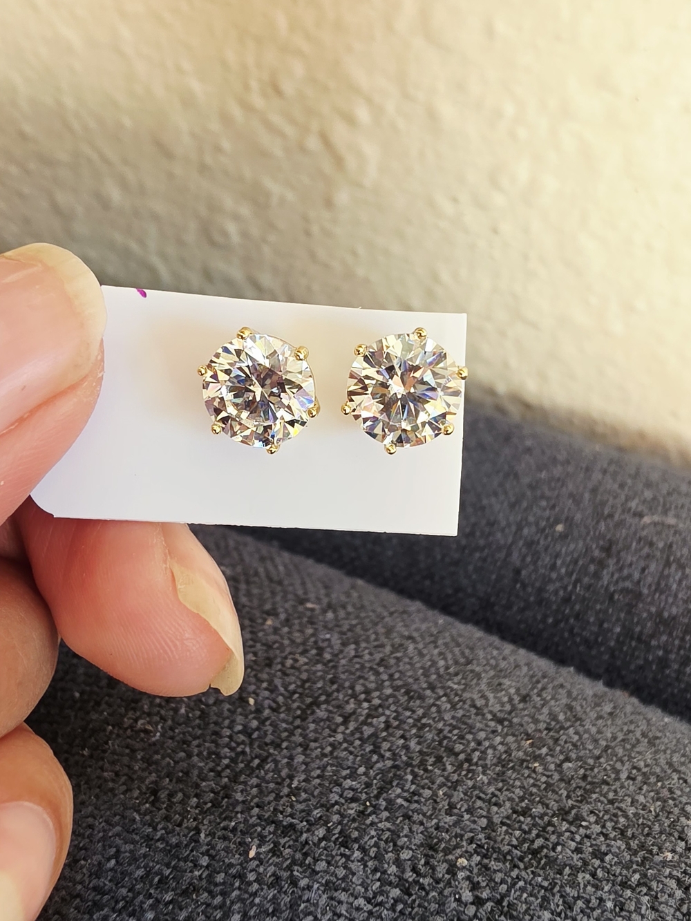 Aretes Para Dama Y Caballero Oro Laminado 14k - Picture 6 of 7